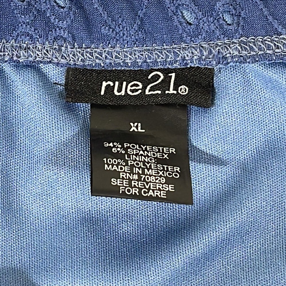 RUE21 Blue Mini Skirt Size XL NWT - Picture 4 of 9